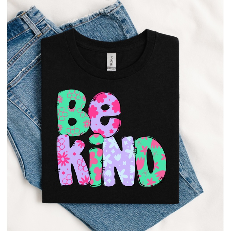 BE KIND FLORAL|Pocket 4″|Infant 6″|Toddler 7″|Youth 8.5″|Adult 11″|Adult 12″