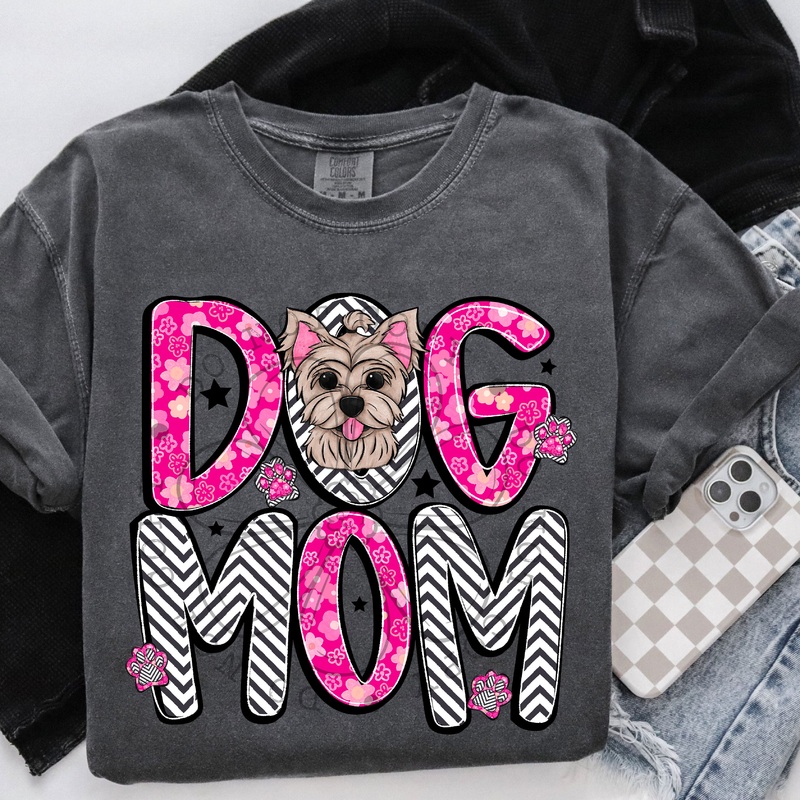 YORKIE DOG MOM|Pocket 4″|Infant 6″|Toddler 7″|Youth 8.5″|Adult 11″|Adult 12″