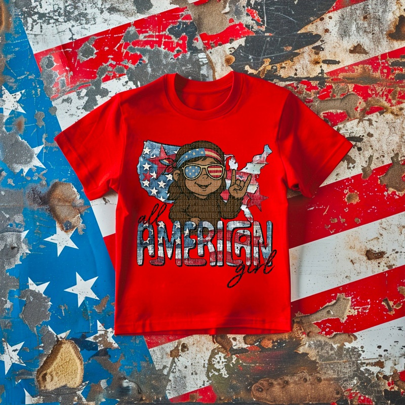 ALL AMERICAN GIRL|Pocket 4″|Infant 6″|Toddler 7″|Youth 8.5″|Adult 11″|Adult 12″