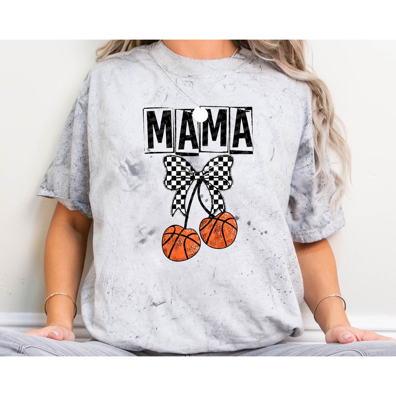 BASKETBALL MAMA CHERRIES|Pocket 4″|Infant 6″|Toddler 7″|Youth 8.5″|Adult 11″|Adult 12″