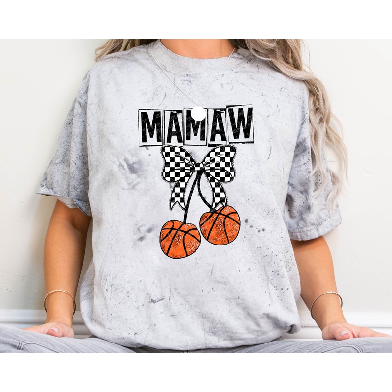 BASKETBALL MAMAW CHERRIES|Pocket 4″|Infant 6″|Toddler 7″|Youth 8.5″|Adult 11″|Adult 12″