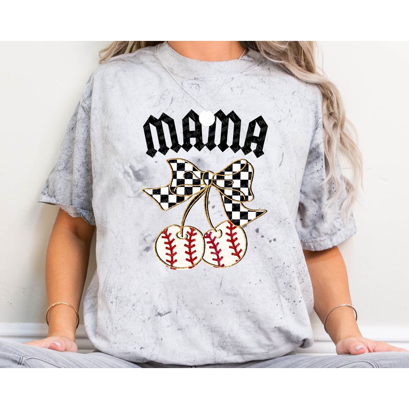 BASEBALL MAMA CHERRIES|Pocket 4″|Infant 6″|Toddler 7″|Youth 8.5″|Adult 11″|Adult 12″