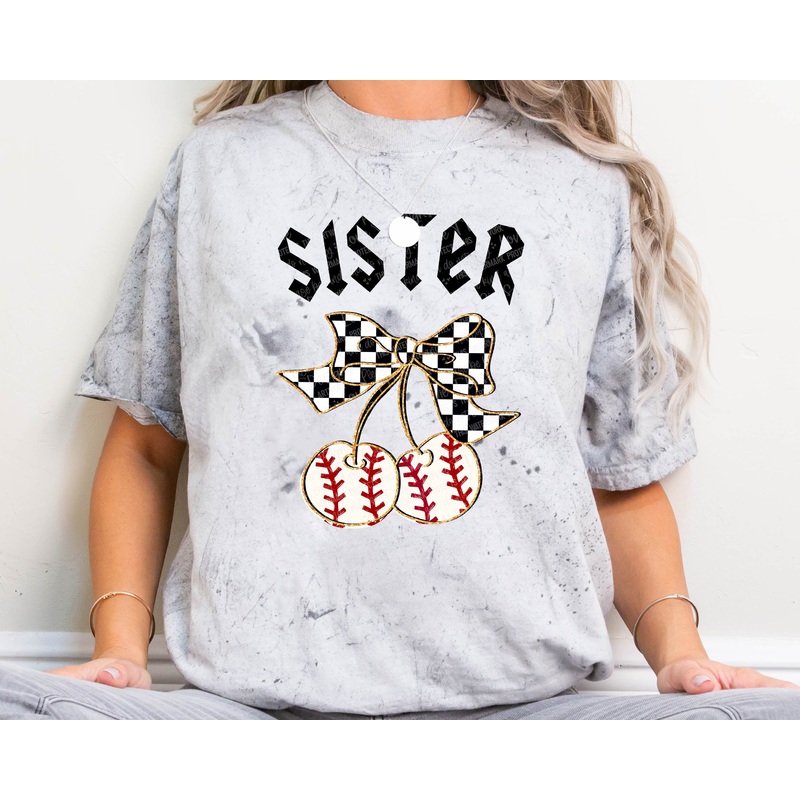 BASEBALL SISTER CHERRIES|Pocket 4″|Infant 6″|Toddler 7″|Youth 8.5″|Adult 11″|Adult 12″