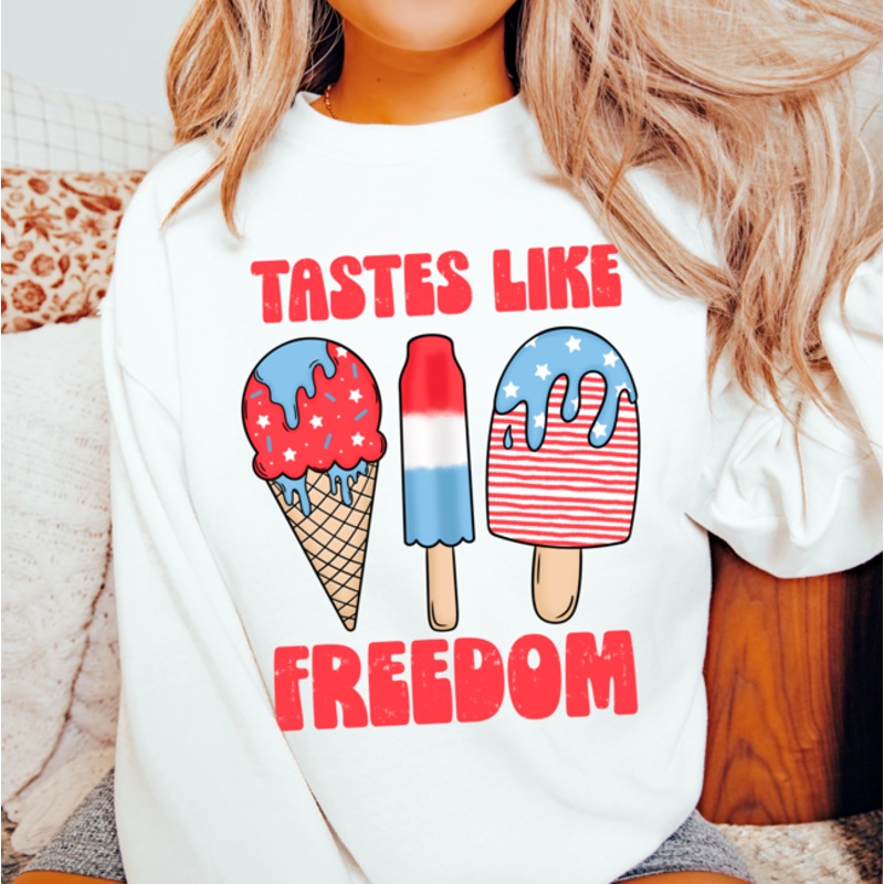 TASTES LIKE FREEDOM|Pocket 4″|Infant 6″|Toddler 7″|Youth 8.5″|Adult 11″|Adult 12″