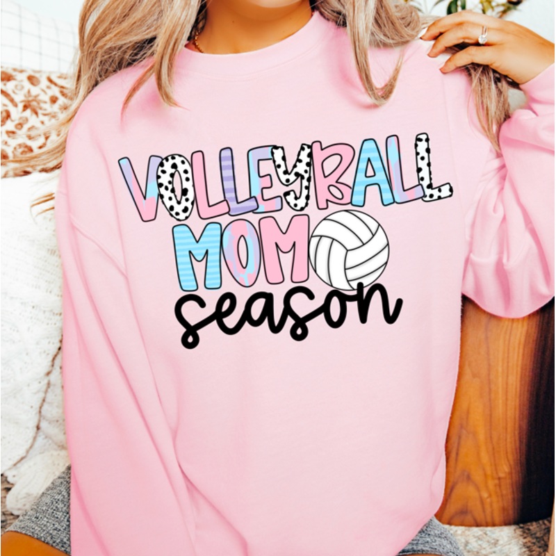 VOLLEYBALL MOM SEASON|Pocket 4″|Infant 6″|Toddler 7″|Youth 8.5″|Adult 11″|Adult 12″