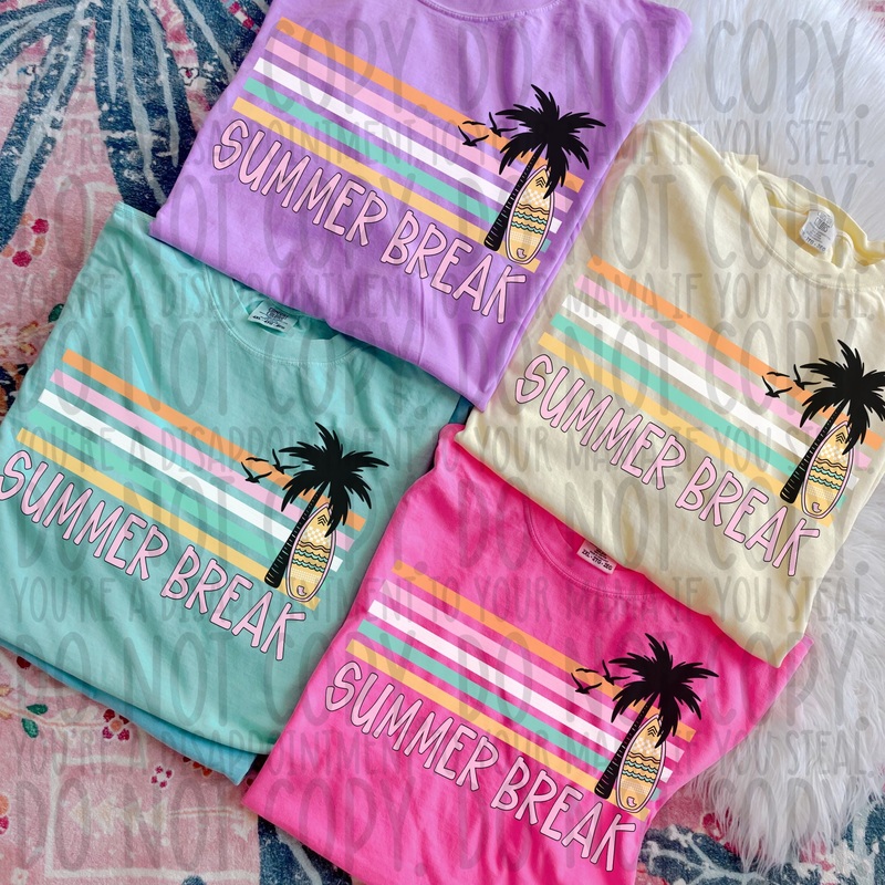 SUMMER BREAK RETRO STRIPE|Pocket 4″|Infant 6″|Toddler 7″|Youth 8.5″|Adult 11″|Adult 12″