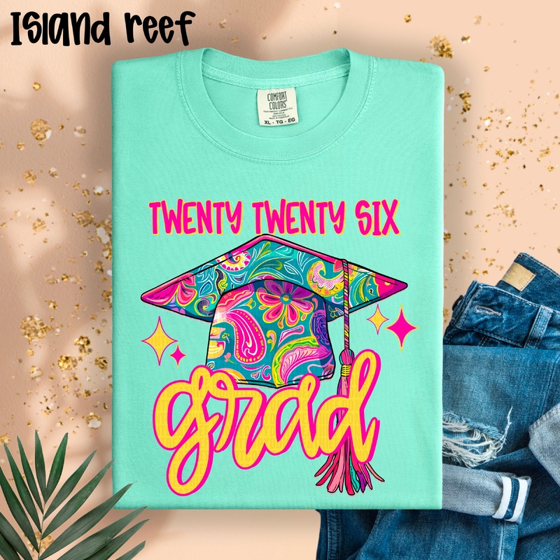 TWENTY TWENTY SIX GRAD|Pocket 4″|Infant 6″|Toddler 7″|Youth 8.5″|Adult 11″|Adult 12″