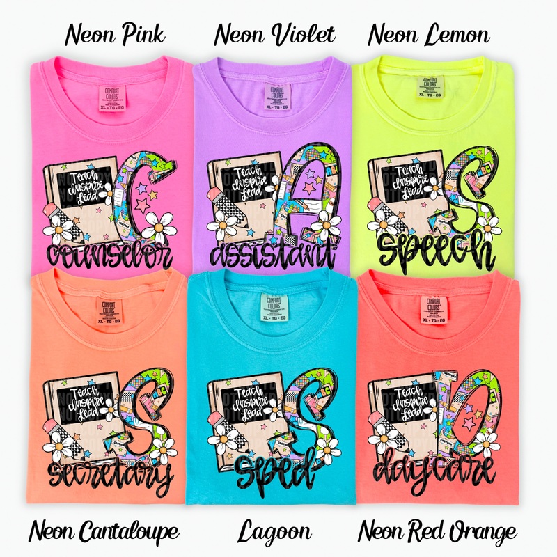 DAYCARE RETRO SCHOOL|Pocket 4″|Infant 6″|Toddler 7″|Youth 8.5″|Adult 11″|Adult 12″