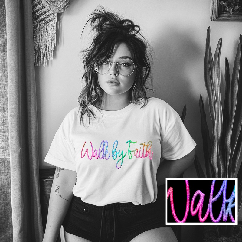 WALK BY FAITH|Pocket 4″|Infant 6″|Toddler 7″|Youth 8.5″|Adult 11″|Adult 12″