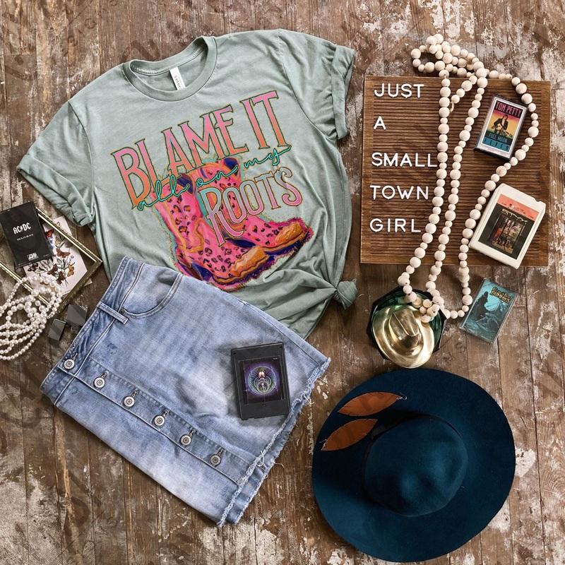 BLAME IT ALL ON MY ROOTS|Pocket 4″|Infant 6″|Toddler 7″|Youth 8.5″|Adult 11″|Adult 12″
