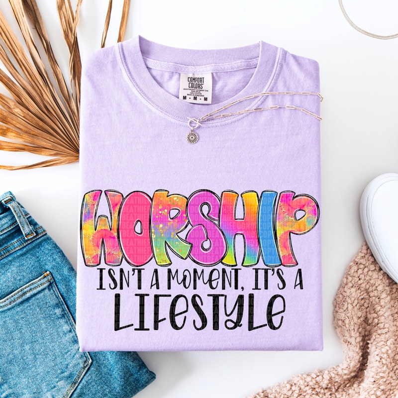 WORSHIP ISN’T A MOMENT|Pocket 4″|Infant 6″|Toddler 7″|Youth 8.5″|Adult 11″|Adult 12″