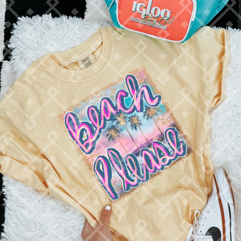 BEACH PLEASE|Pocket 4″|Infant 6″|Toddler 7″|Youth 8.5″|Adult 11″|Adult 12″