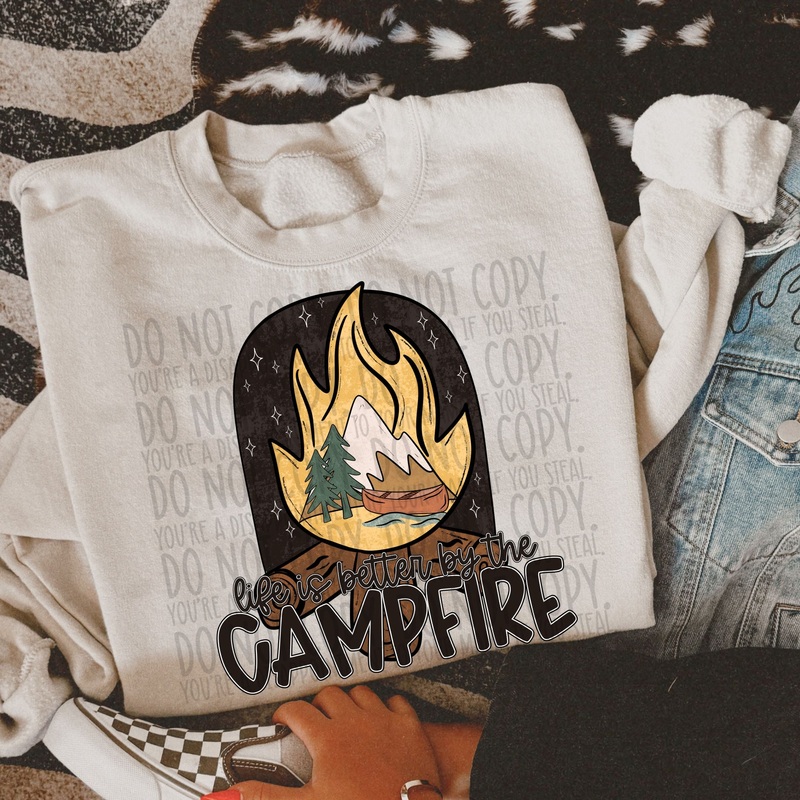BETTER BY THE CAMPFIRE|Pocket 4″|Infant 6″|Toddler 7″|Youth 8.5″|Adult 11″|Adult 12″
