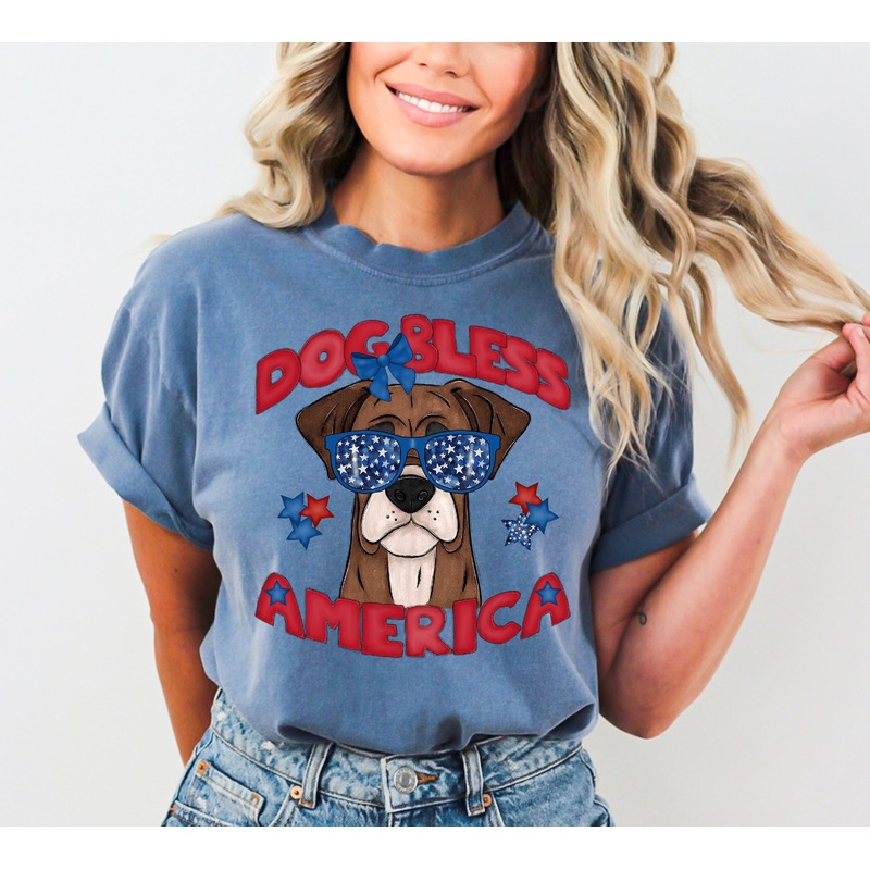 DOG BLESS AMERICA BOXER|Pocket 4″|Infant 6″|Toddler 7″|Youth 8.5″|Adult 11″|Adult 12″