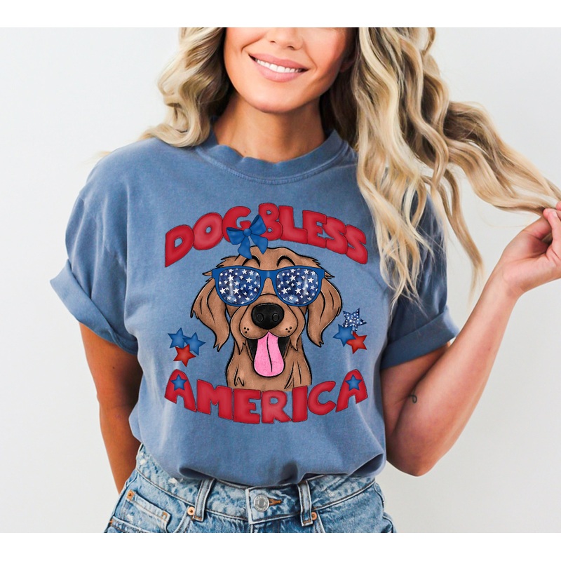 DOG BLESS AMERICA GOLDEN RETRIEVER