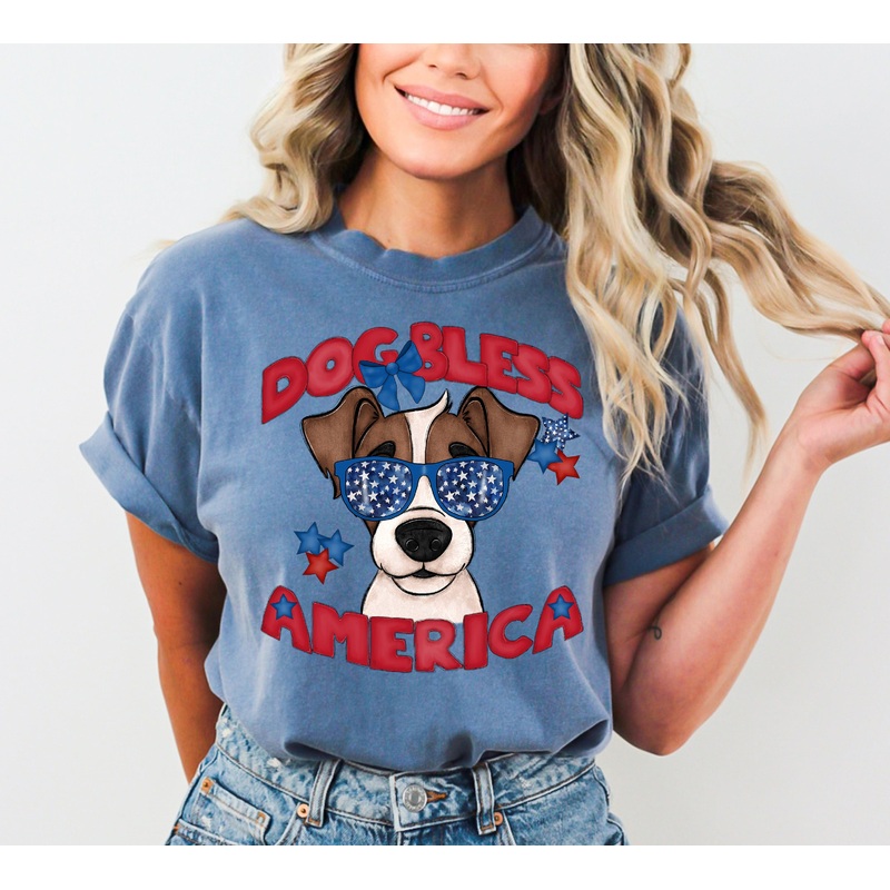 DOG BLESS AMERICA JACK RUSSELL