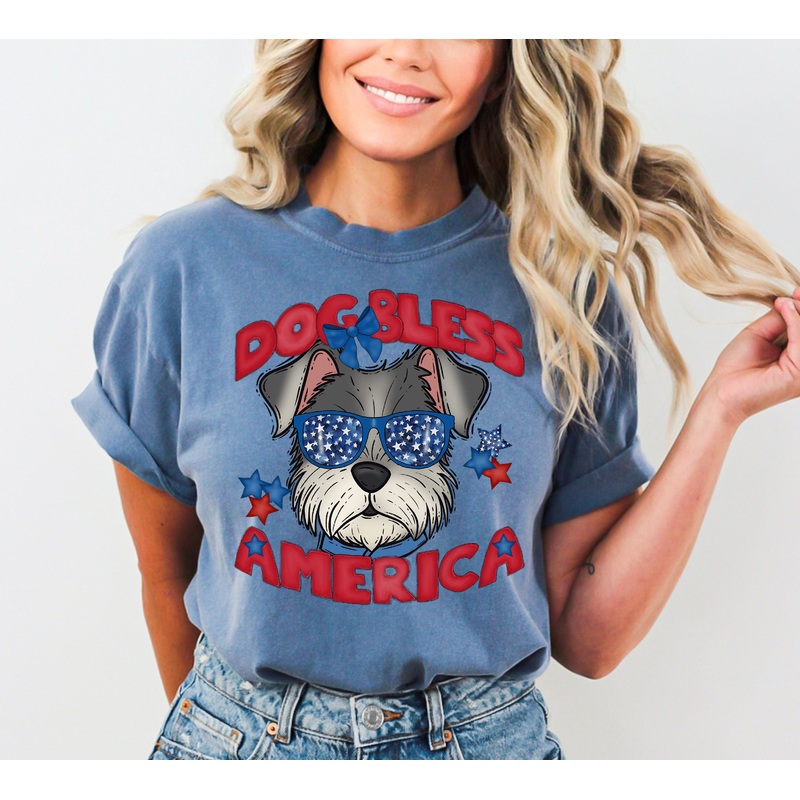 DOG BLESS AMERICA SCHNAUZER|Pocket 4″|Infant 6″|Toddler 7″|Youth 8.5″|Adult 11″|Adult 12″