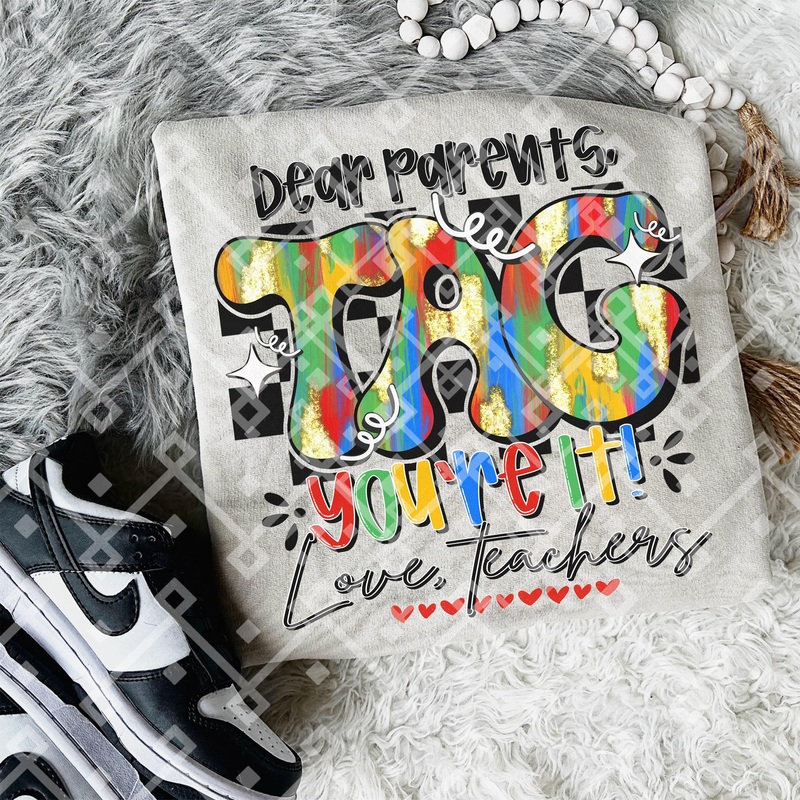 TAG YOU’RE IT|Pocket 4″|Infant 6″|Toddler 7″|Youth 8.5″|Adult 11″|Adult 12″
