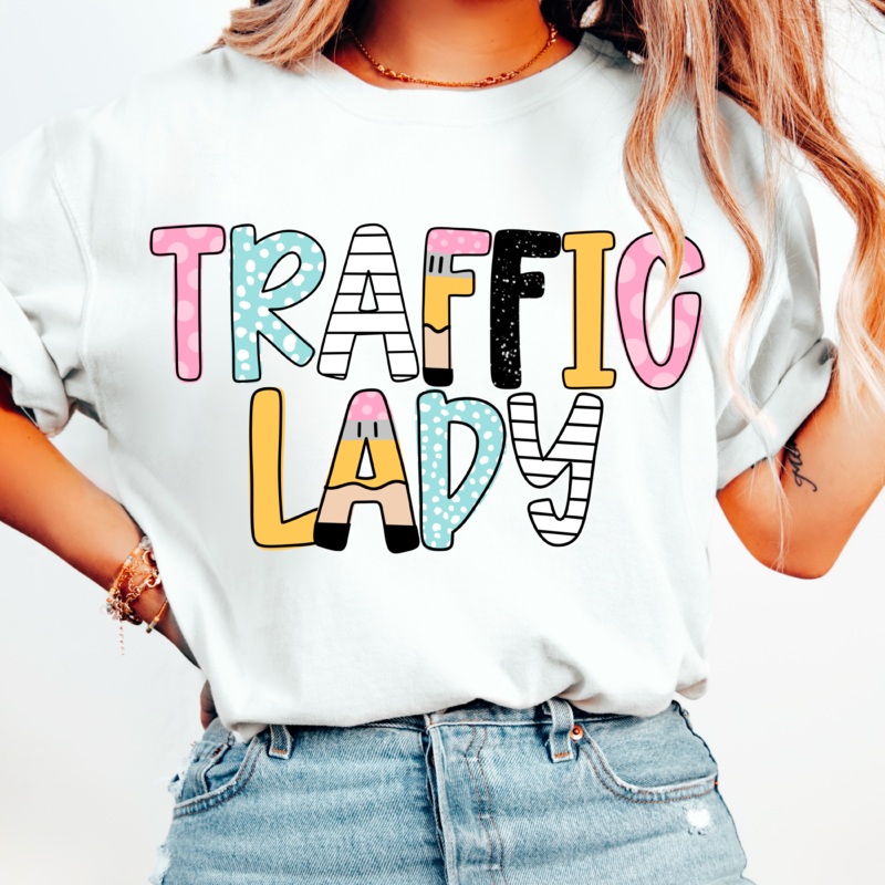 TRAFFIC LADY|Pocket 4″|Infant 6″|Toddler 7″|Youth 8.5″|Adult 11″|Adult 12″