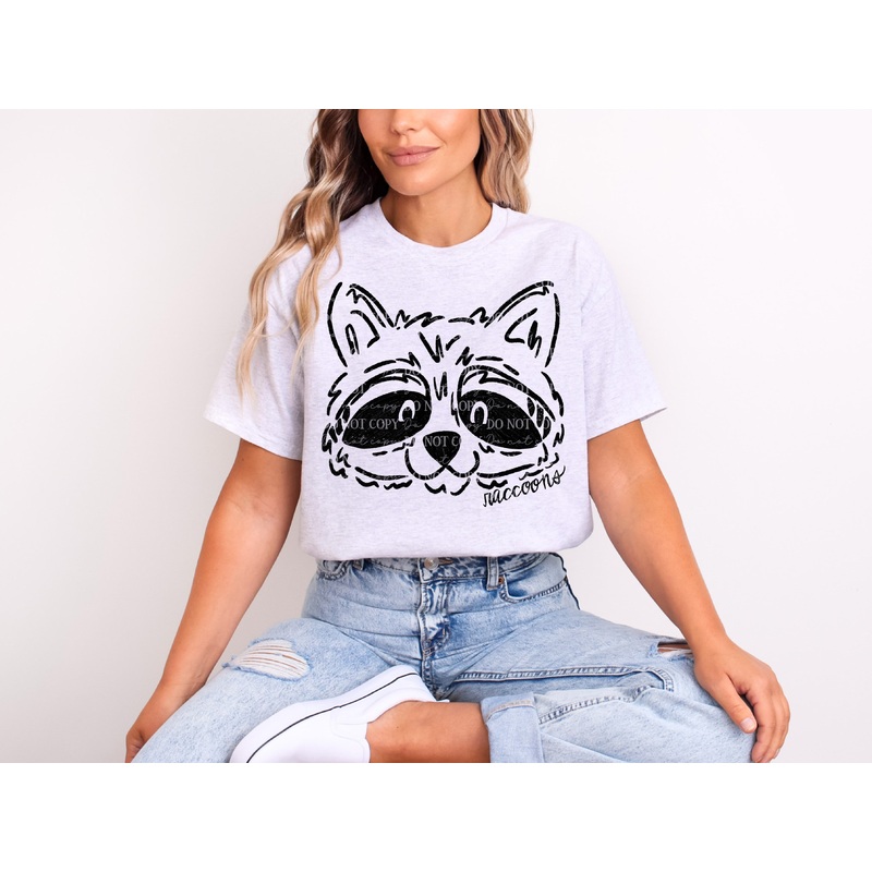 DOODLE MASCOTS RACCOONS|Pocket 4″|Infant 6″|Toddler 7″|Youth 8.5″|Adult 11″|Adult 12″