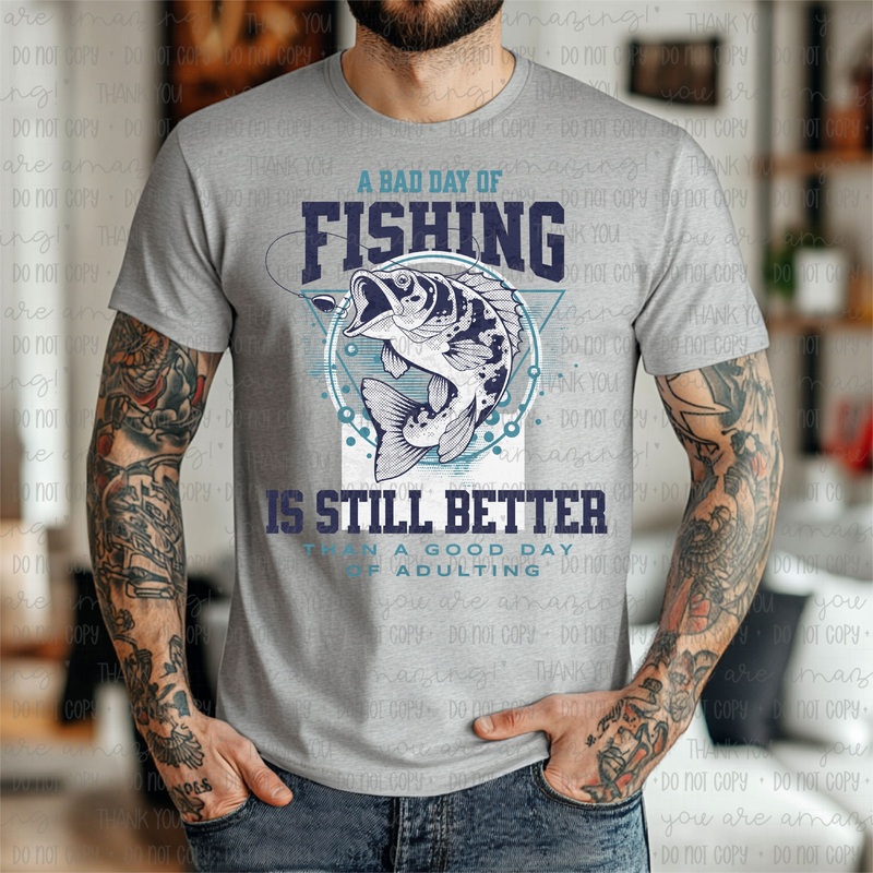 BAD DAY OF FISHING|Pocket 4″|Infant 6″|Toddler 7″|Youth 8.5″|Adult 11″|Adult 12″
