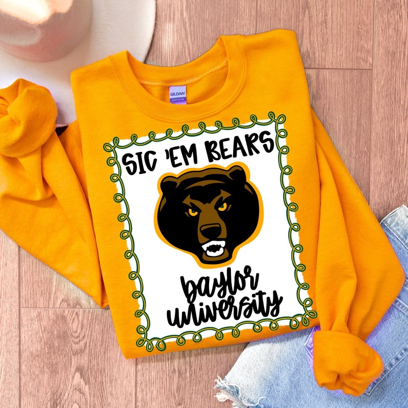 BAYLOR UNIVERSITY|Pocket 4″|Infant 6″|Toddler 7″|Youth 8.5″|Adult 11″|Adult 12″