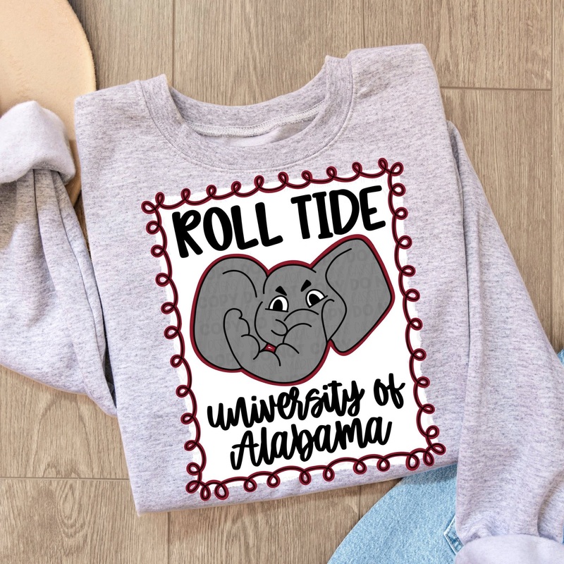 UNIV OF ALABAMA|Pocket 4″|Infant 6″|Toddler 7″|Youth 8.5″|Adult 11″|Adult 12″