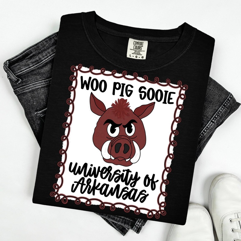 UNIV OF ARKANSAS|Pocket 4″|Infant 6″|Toddler 7″|Youth 8.5″|Adult 11″|Adult 12″