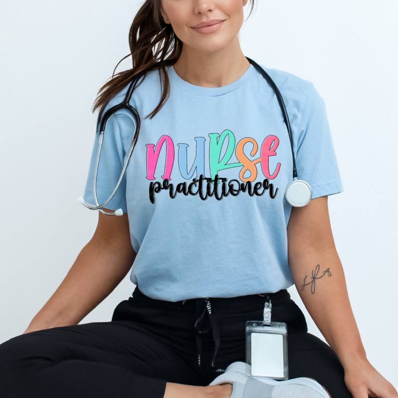 NURSE PRACTITIONER|Pocket 4″|Infant 6″|Toddler 7″|Youth 8.5″|Adult 11″|Adult 12″