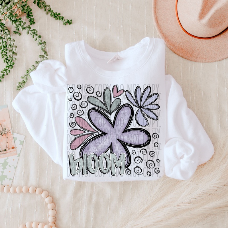BLOOM DOODLE|Pocket 4″|Infant 6″|Toddler 7″|Youth 8.5″|Adult 11″|Adult 12″