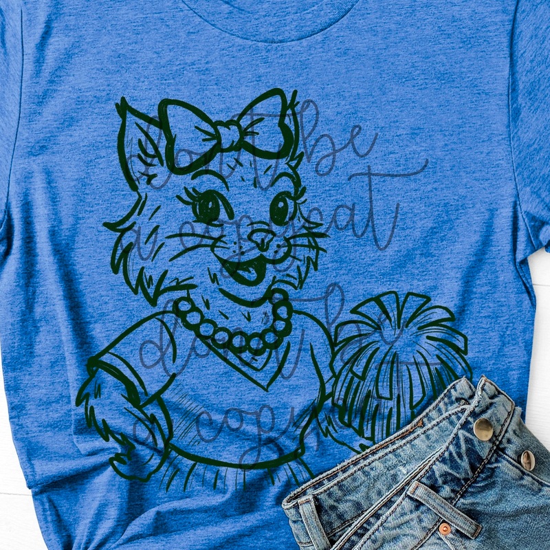 VINTAGE CHEER MASCOTS BOBCAT|Pocket 4″|Infant 6″|Toddler 7″|Youth 8.5″|Adult 11″|Adult 12″