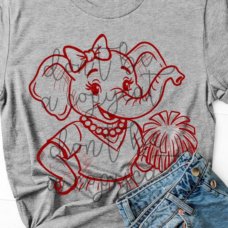 VINTAGE CHEER MASCOTS ELEPHANT