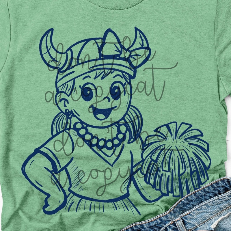 VINTAGE CHEER MASCOTS VIKING|Pocket 4″|Infant 6″|Toddler 7″|Youth 8.5″|Adult 11″|Adult 12″