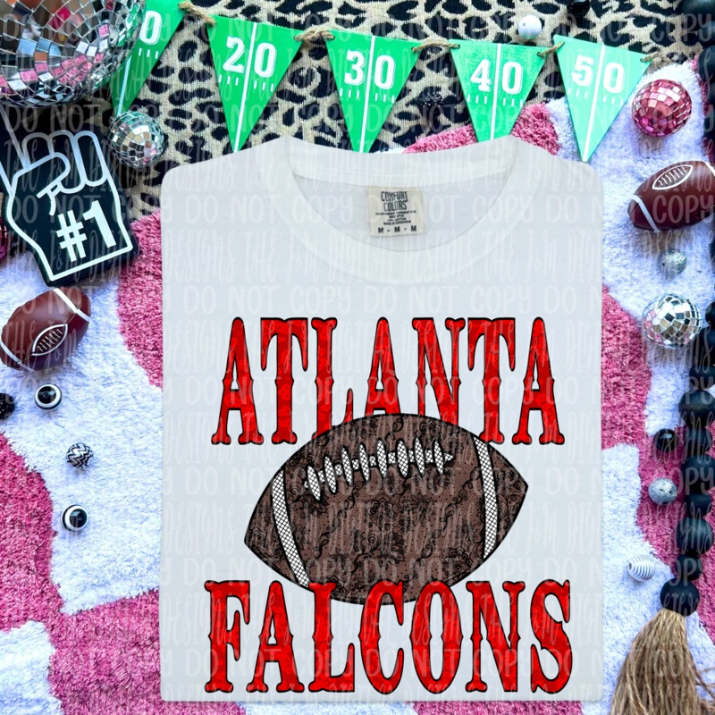 ATLANTA FOOTBALL LACE|Pocket 4″|Infant 6″|Toddler 7″|Youth 8.5″|Adult 11″|Adult 12″