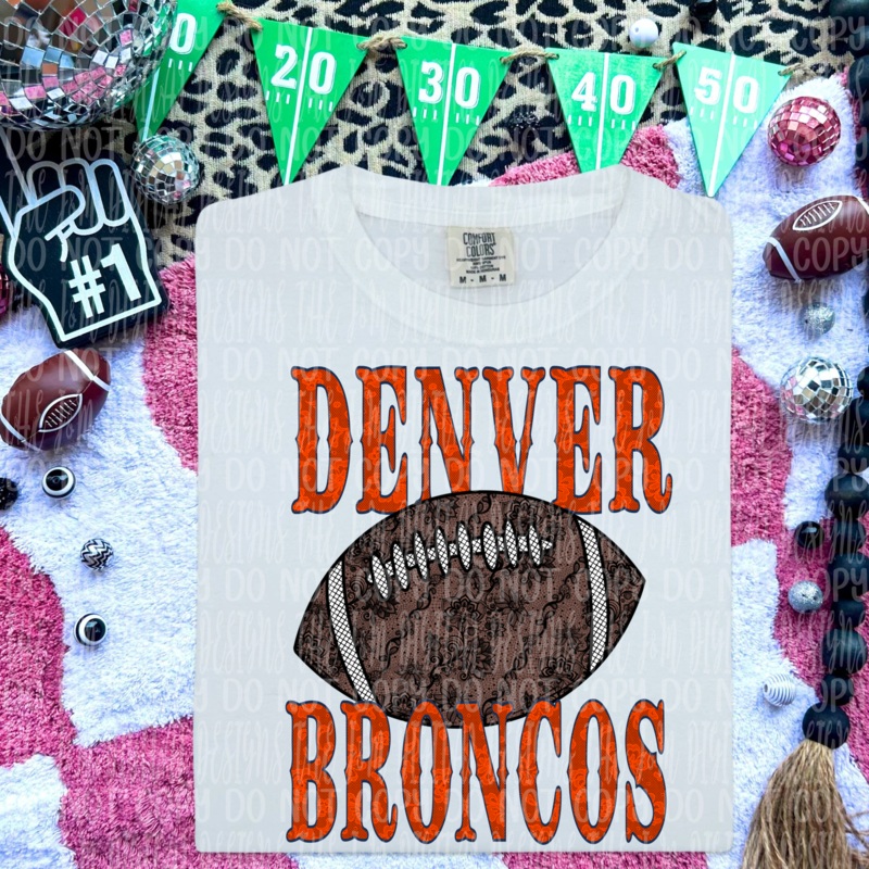 DENVER FOOTBALL LACE|Pocket 4″|Infant 6″|Toddler 7″|Youth 8.5″|Adult 11″|Adult 12″