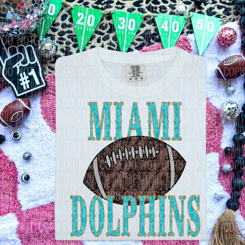 DOLPHINS FOOTBALL LACE|Pocket 4″|Infant 6″|Toddler 7″|Youth 8.5″|Adult 11″|Adult 12″