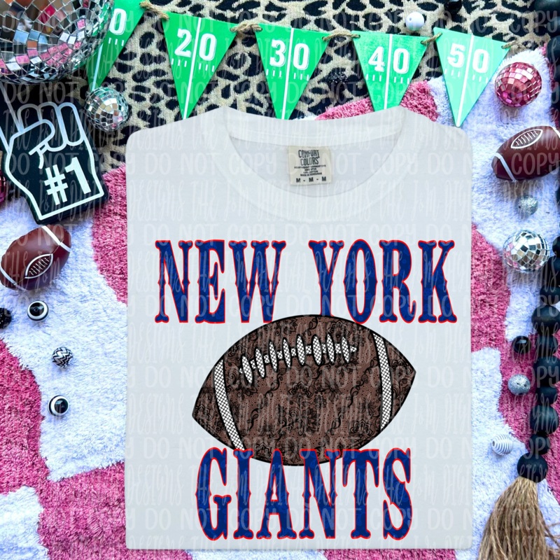 NEW YORK FOOTBALL LACE|Pocket 4″|Infant 6″|Toddler 7″|Youth 8.5″|Adult 11″|Adult 12″