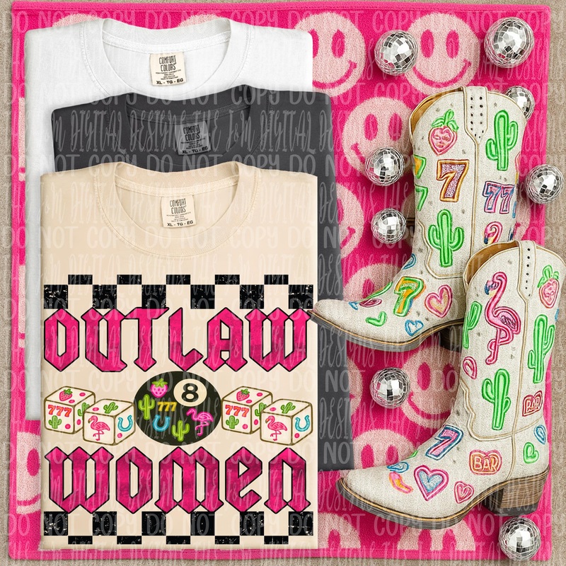OUTLAW WOMEN|Pocket 4″|Infant 6″|Toddler 7″|Youth 8.5″|Adult 11″|Adult 12″