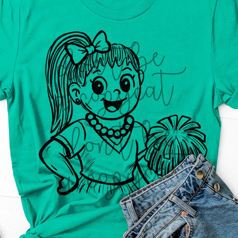 VINTAGE CHEER MASCOTS CHEERLEADER