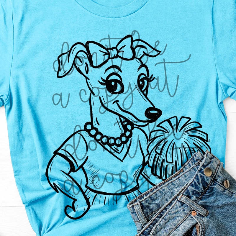 VINTAGE CHEER MASCOTS GREYHOUND