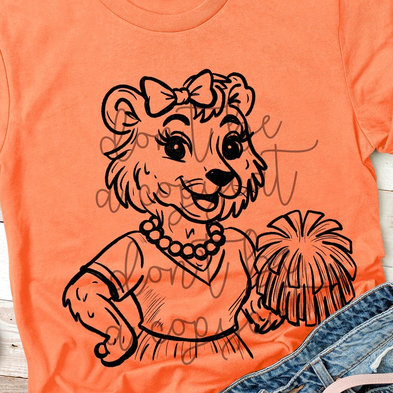 VINTAGE CHEER MASCOTS LION|Pocket 4″|Infant 6″|Toddler 7″|Youth 8.5″|Adult 11″|Adult 12″