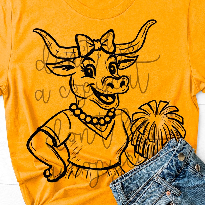 VINTAGE CHEER MASCOTS LONGHORN