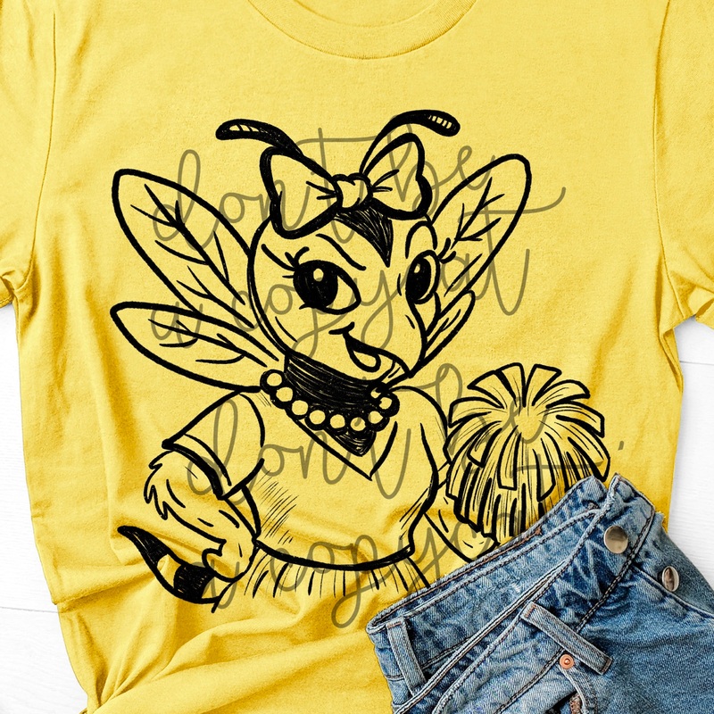 VINTAGE CHEER MASCOTS YELLOWJACKET