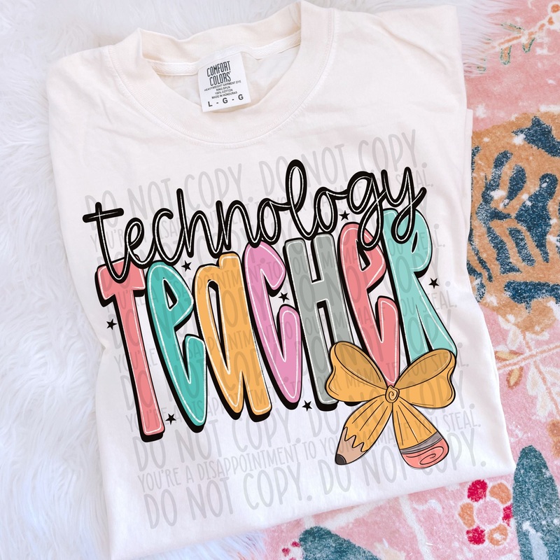 TECHNOLOGY TEACHER DOODLE PENCIL