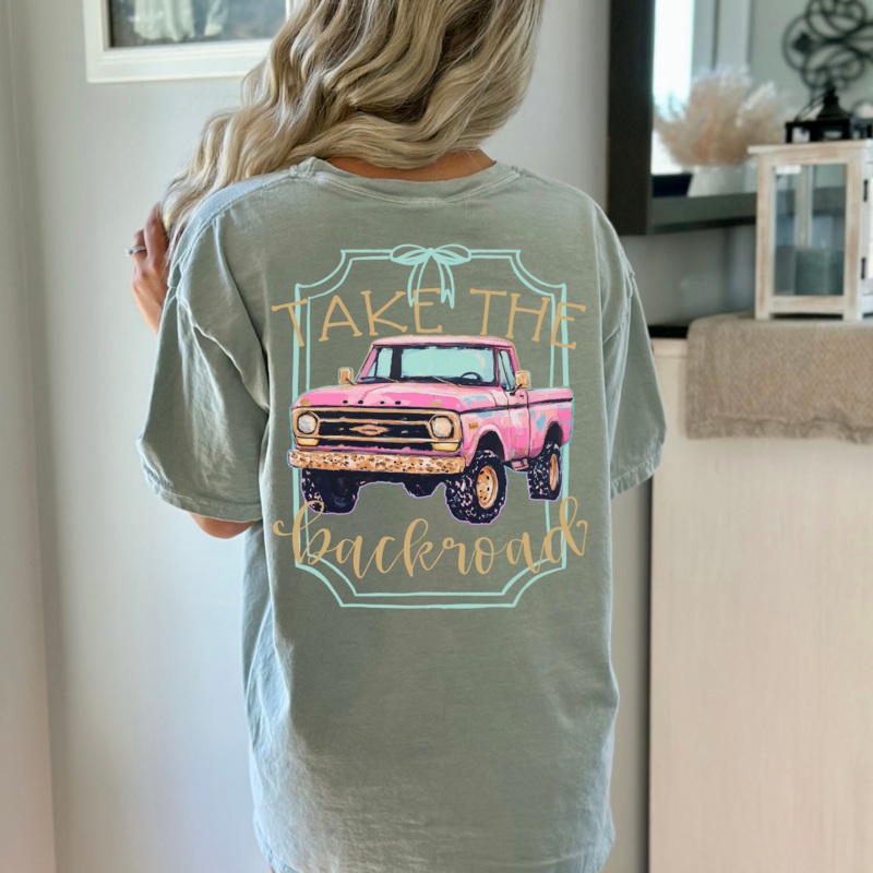 TAKE THE BACKROAD|Pocket 4″|Infant 6″|Toddler 7″|Youth 8.5″|Adult 11″|Adult 12″