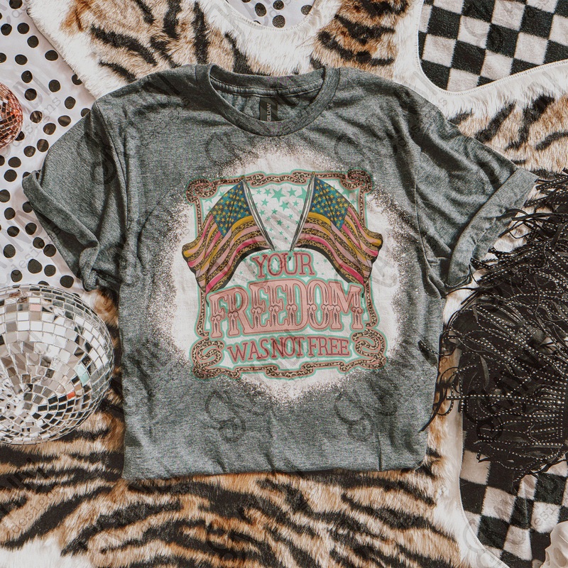 YOUR FREEDOM WAS NOT FREE|Pocket 4″|Infant 6″|Toddler 7″|Youth 8.5″|Adult 11″|Adult 12″