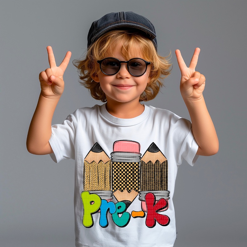 DOODLE PENCIL BOY PREK|Pocket 4″|Infant 6″|Toddler 7″|Youth 8.5″|Adult 11″|Adult 12″