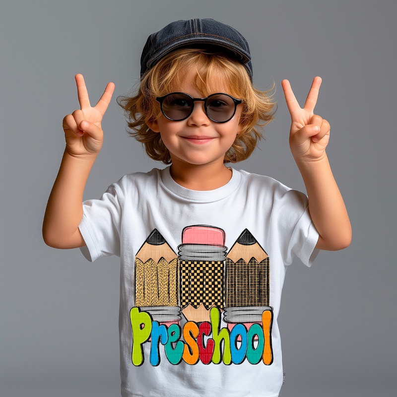 DOODLE PENCIL BOY PRESCHOOL|Pocket 4″|Infant 6″|Toddler 7″|Youth 8.5″|Adult 11″|Adult 12″