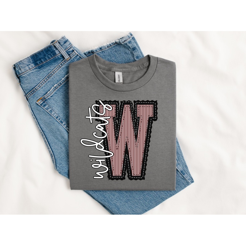 W WILDCATS PREPSTER BLACK BASE MAROON TOP