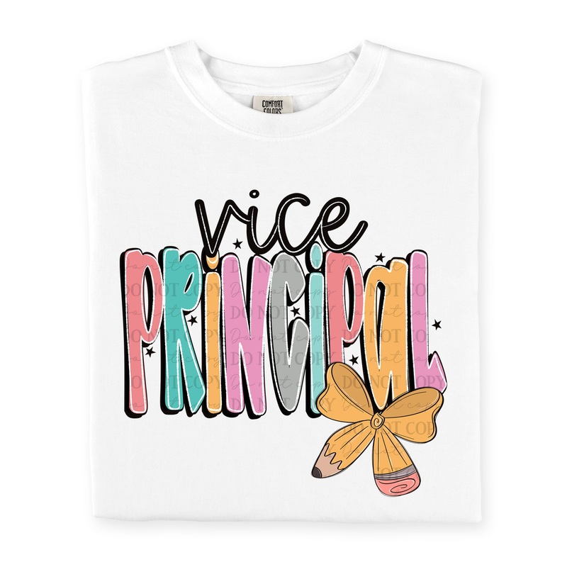 VICE PRINCIPAL DOODLE BOW|Pocket 4″|Infant 6″|Toddler 7″|Youth 8.5″|Adult 11″|Adult 12″